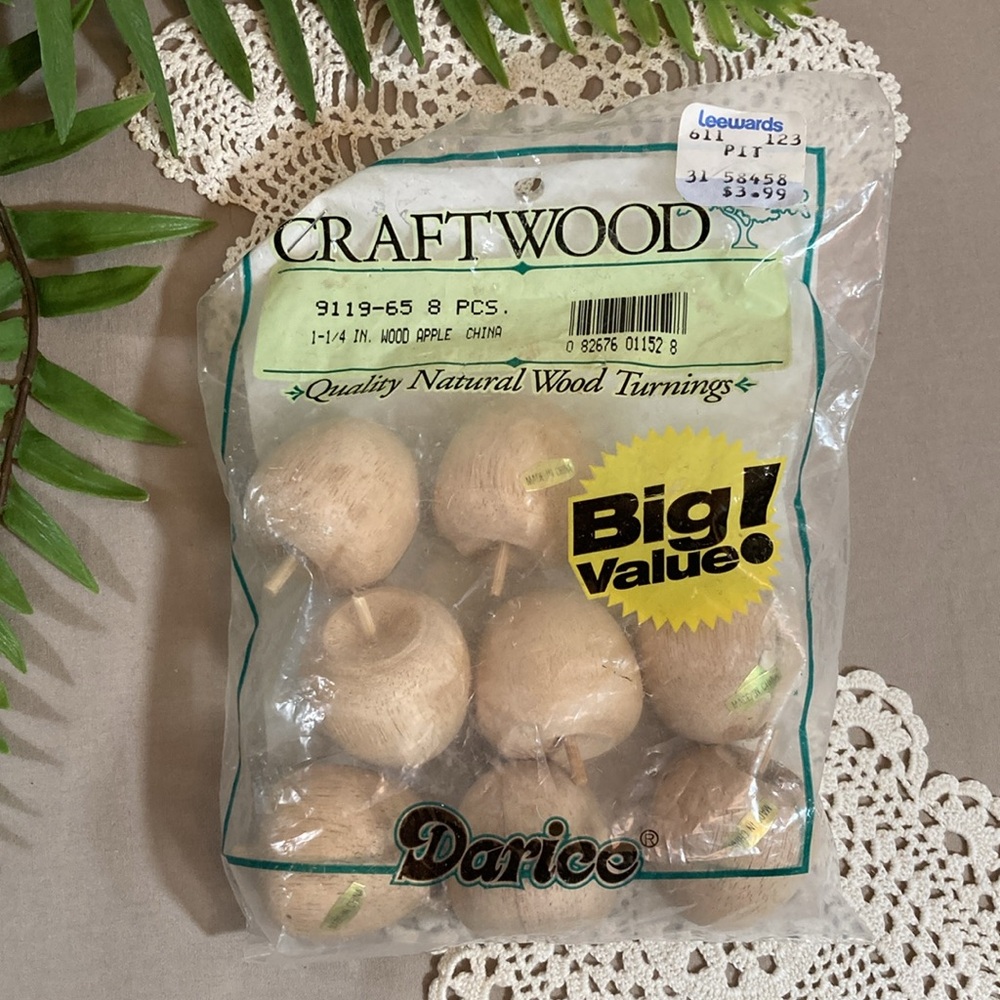 Vintage Natural Wood Apples Pack Of 8 By Craftwood Darice